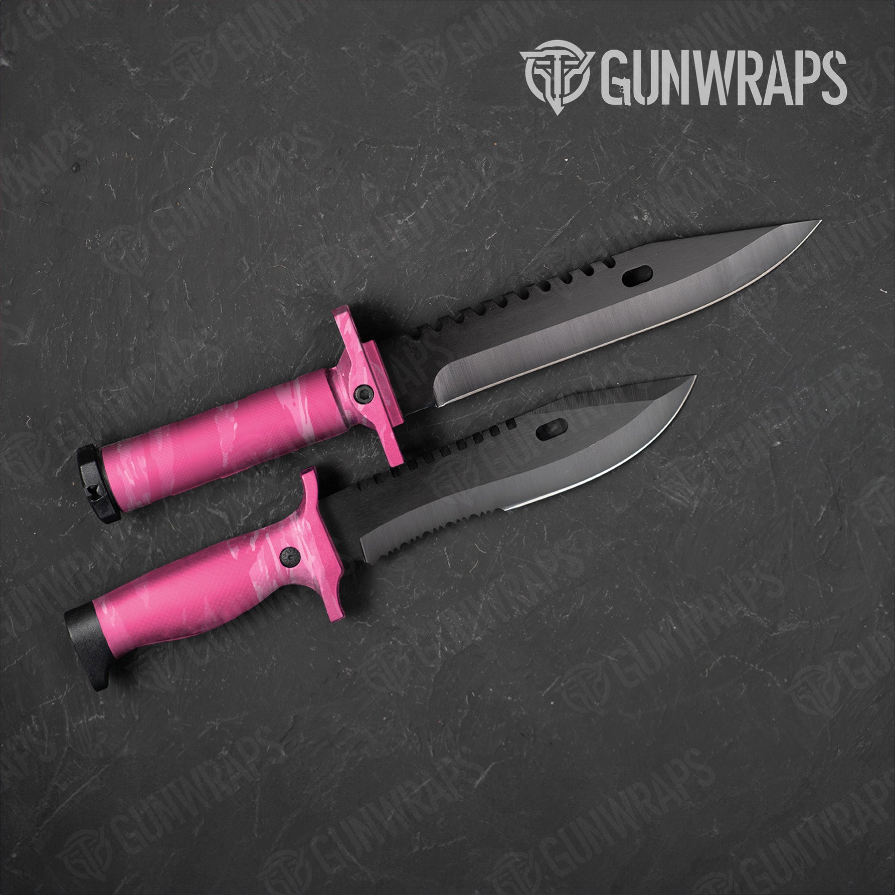 Knife Vietnam Tiger Stripe Elite Pink Gun Skin Vinyl Wrap