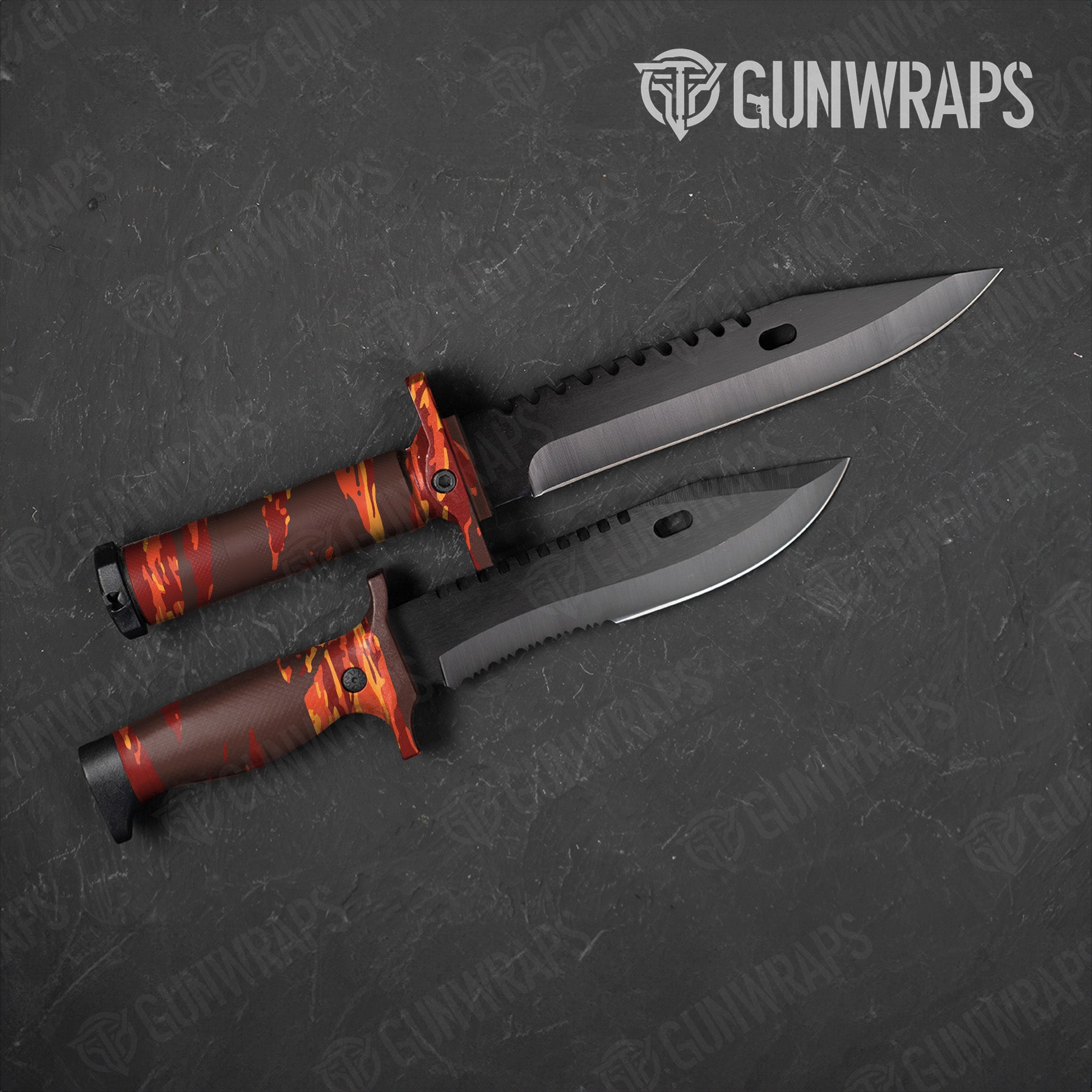 Knife Vietnam Tiger Stripe Baby Blue Gun Skin Vinyl Wrap