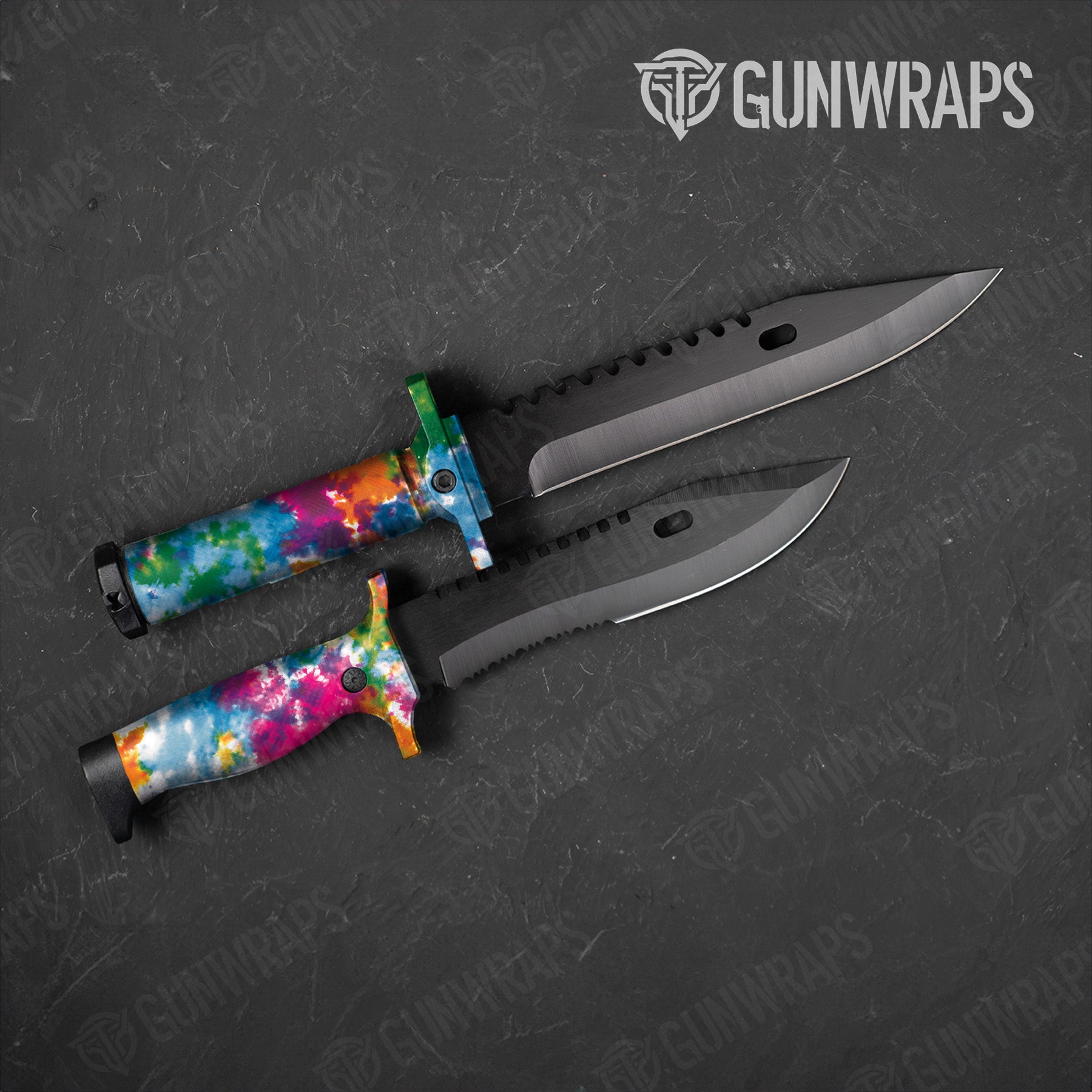 Knife Tie Dye Clementine Kiss Gear Skin Vinyl Wrap