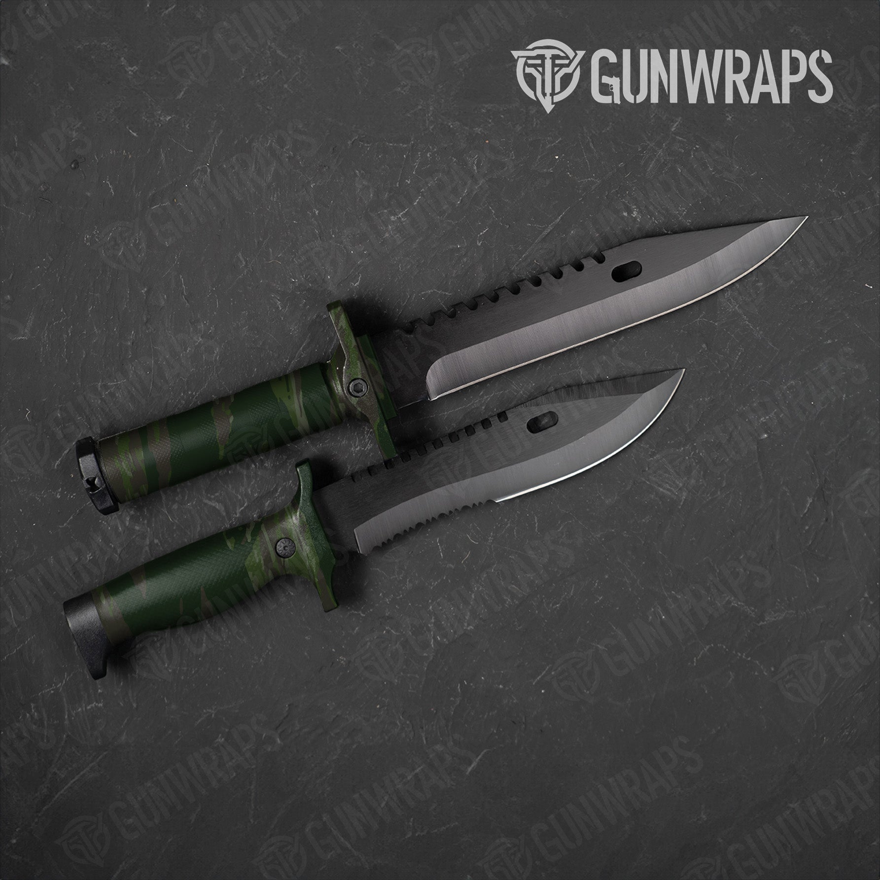 Knife Vietnam Tiger Stripe Army Dark Green Gun Skin Vinyl Wrap Sale