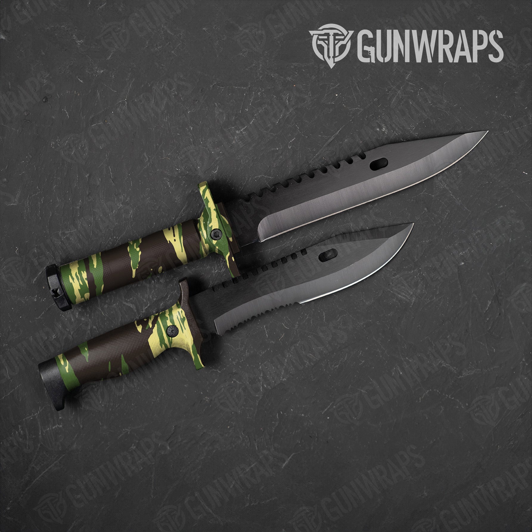 Knife Vietnam Tiger Stripe Jungle Gun Skin Vinyl Wrap