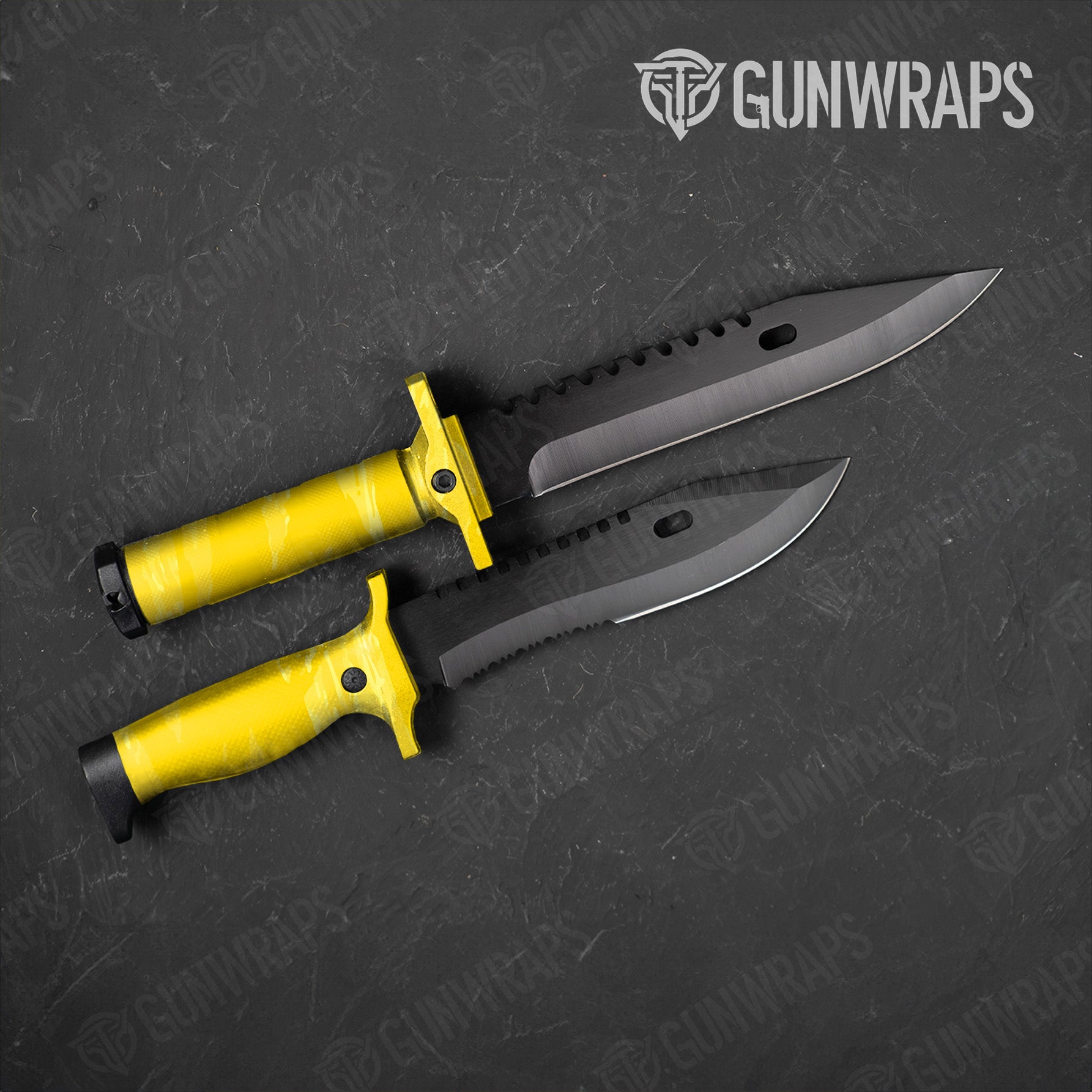 Knife Vietnam Tiger Stripe Elite Yellow Gun Skin Vinyl Wrap
