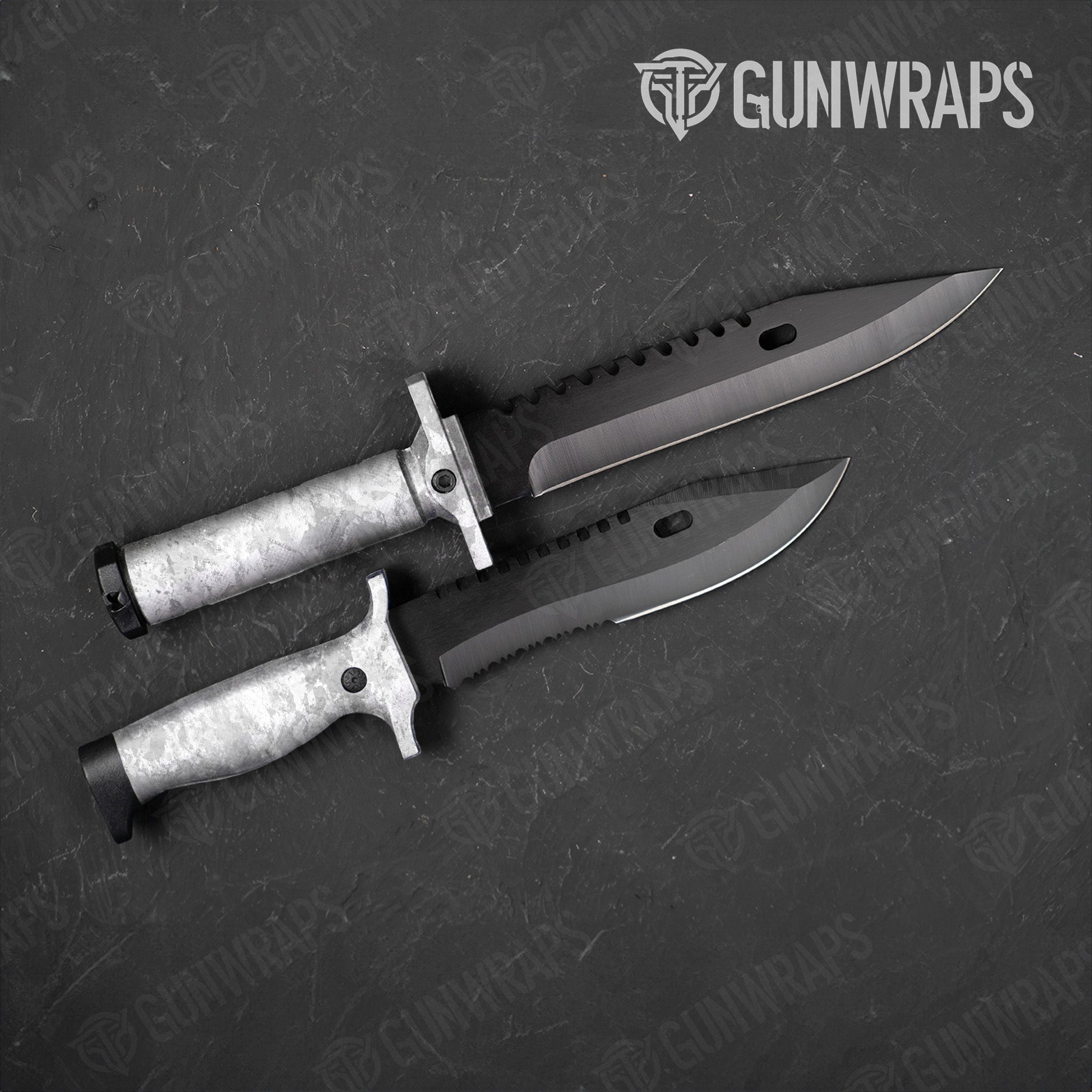 Knife Substrate Snowstorm Camo Gear Skin Vinyl Wrap Film Fashion