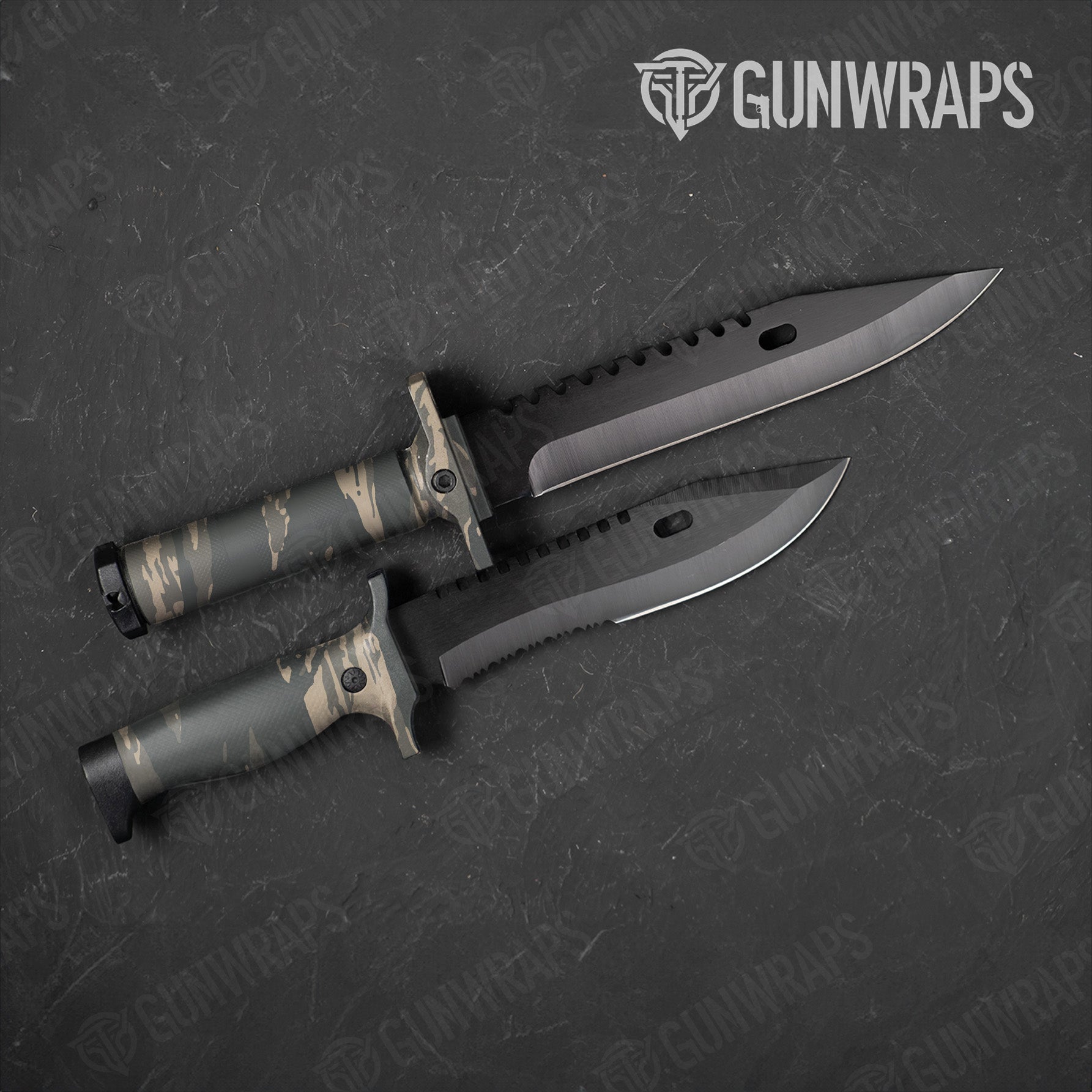 Knife Vietnam Tiger Stripe Army Gun Skin Vinyl Wrap