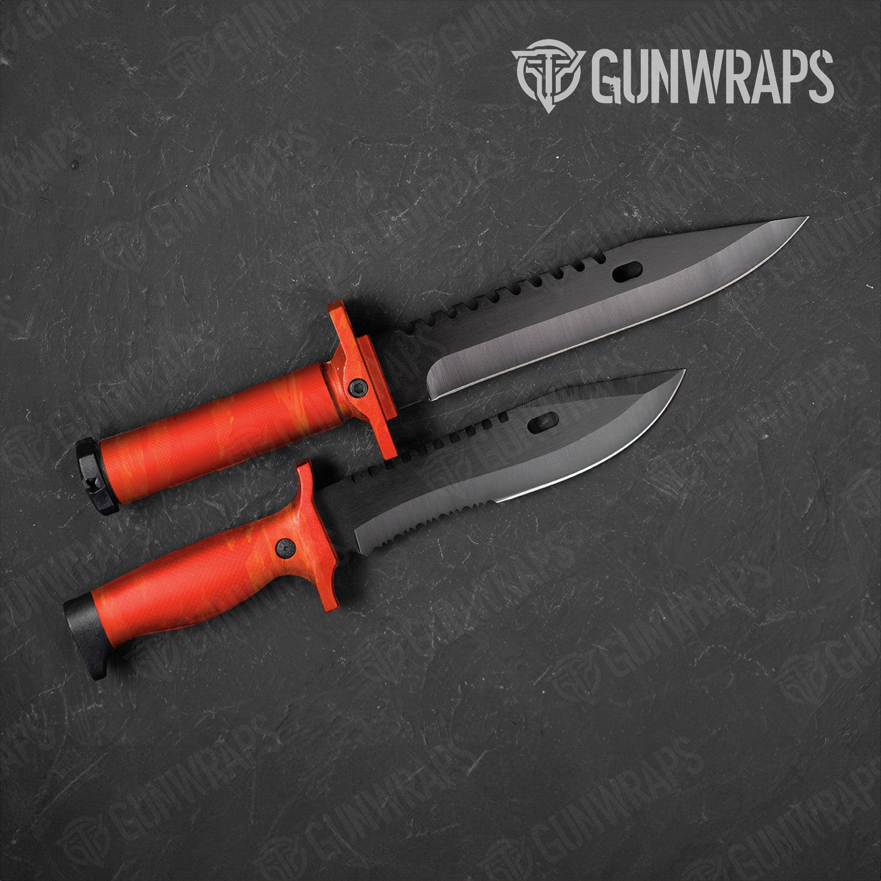 Knife Vietnam Tiger Stripe Elite Orange Gun Skin Vinyl Wrap Fashion