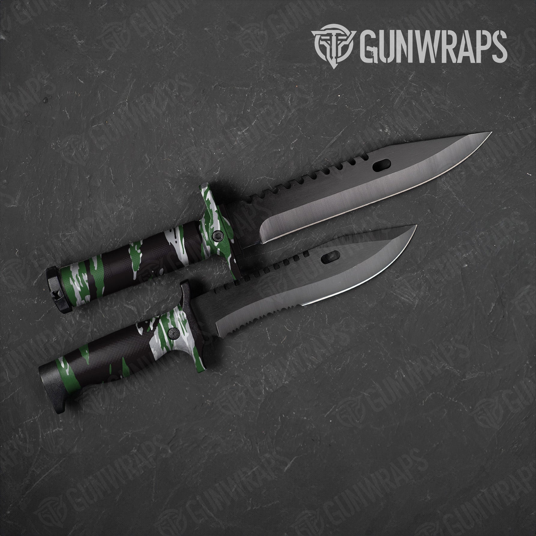 Knife Vietnam Tiger Stripe Green Tiger Gun Skin Vinyl Wrap