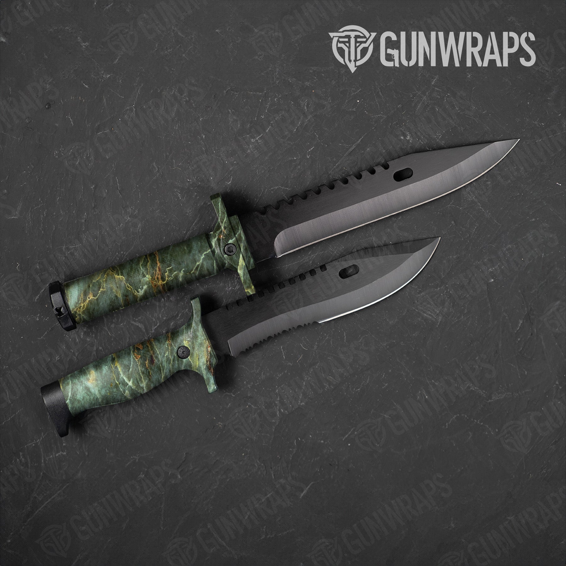 Knife Stone Uba Tuba Green Marble Gear Skin Vinyl Wrap