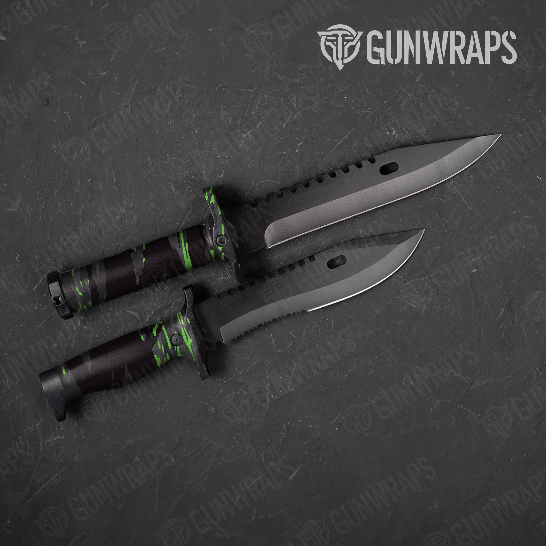 Knife Vietnam Tiger Stripe Metro Green Gun Skin Vinyl Wrap