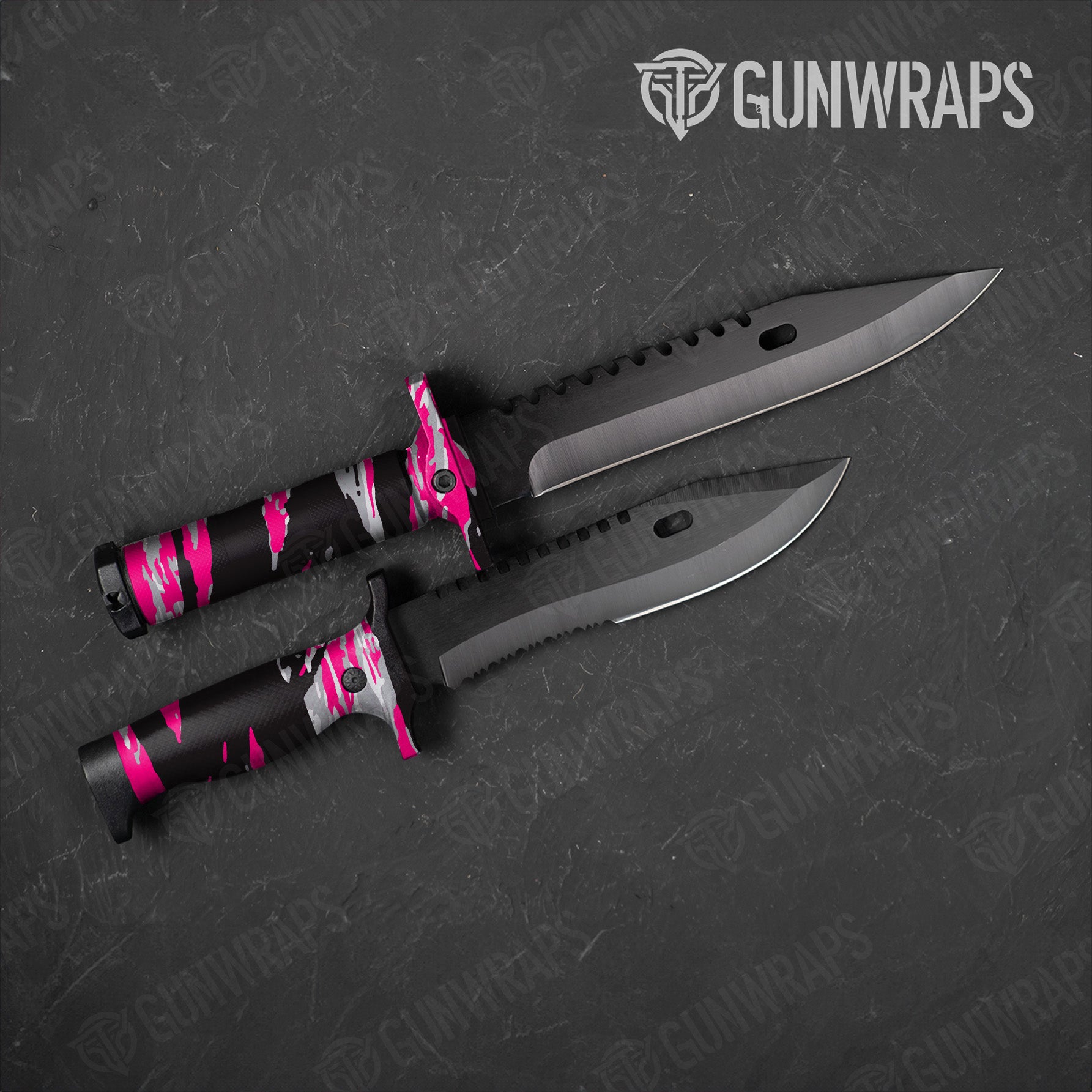 Knife Vietnam Tiger Stripe Magenta Tiger Gun Skin Vinyl Wrap