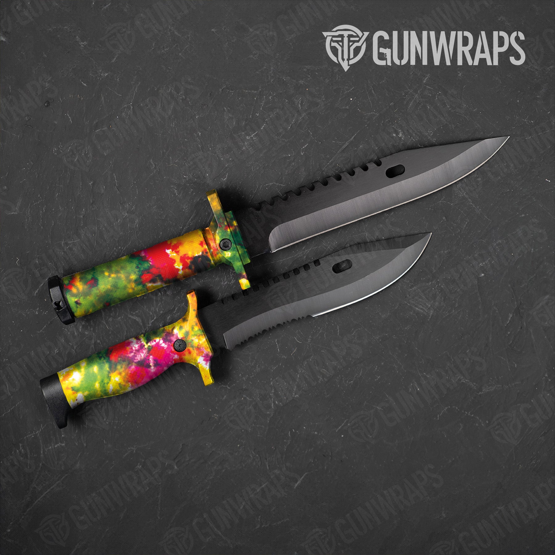 Knife Tie Dye Flower Child Gear Skin Vinyl Wrap Online Sale