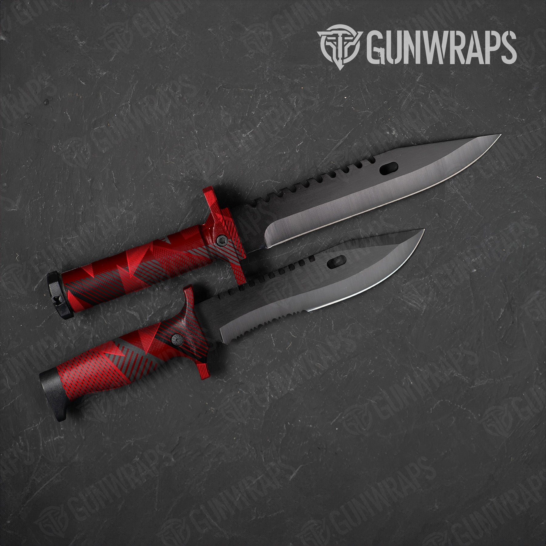 Knife Trigon Elite Red Gun Skin Vinyl Wrap