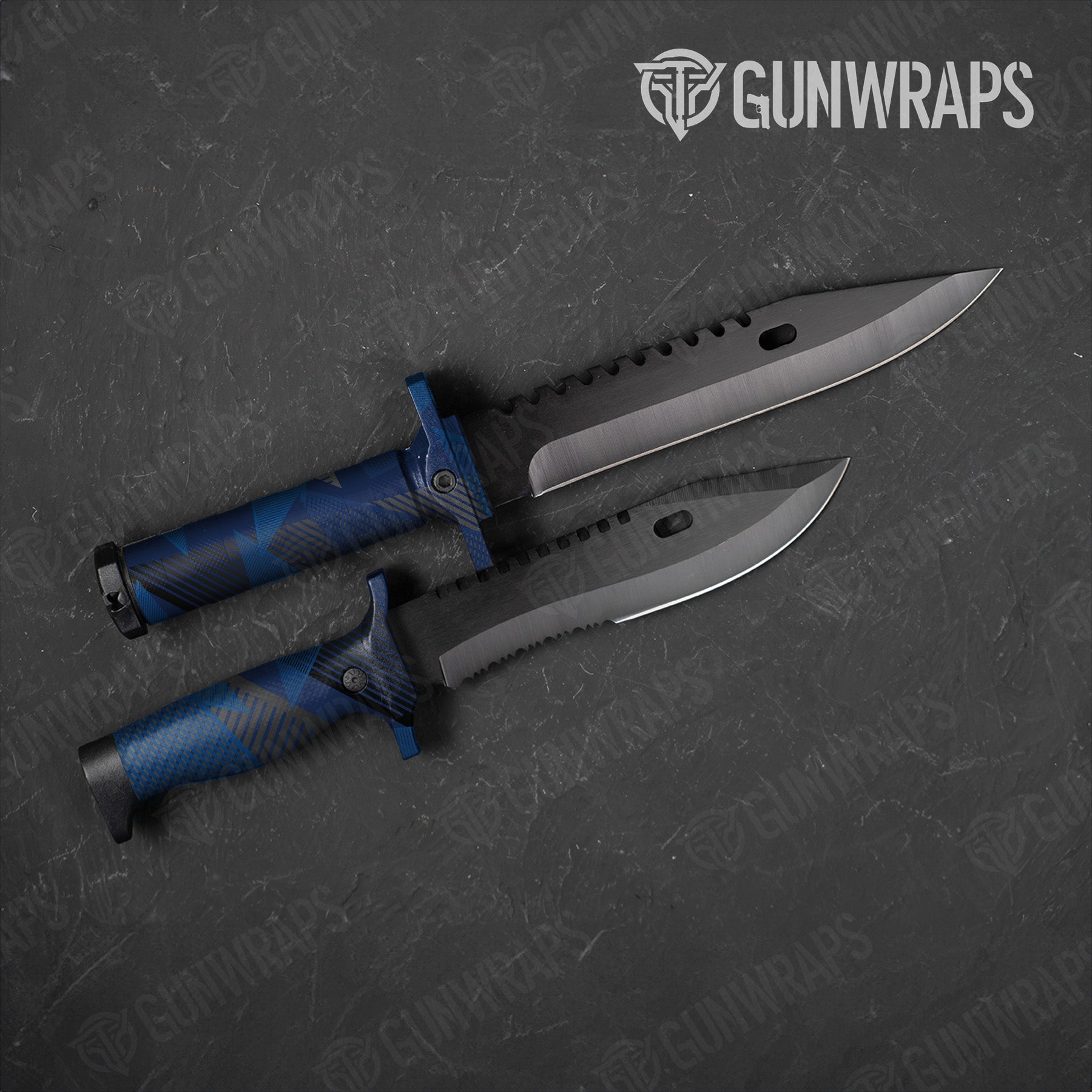 Knife Trigon Elite Blue Gun Skin Vinyl Wrap