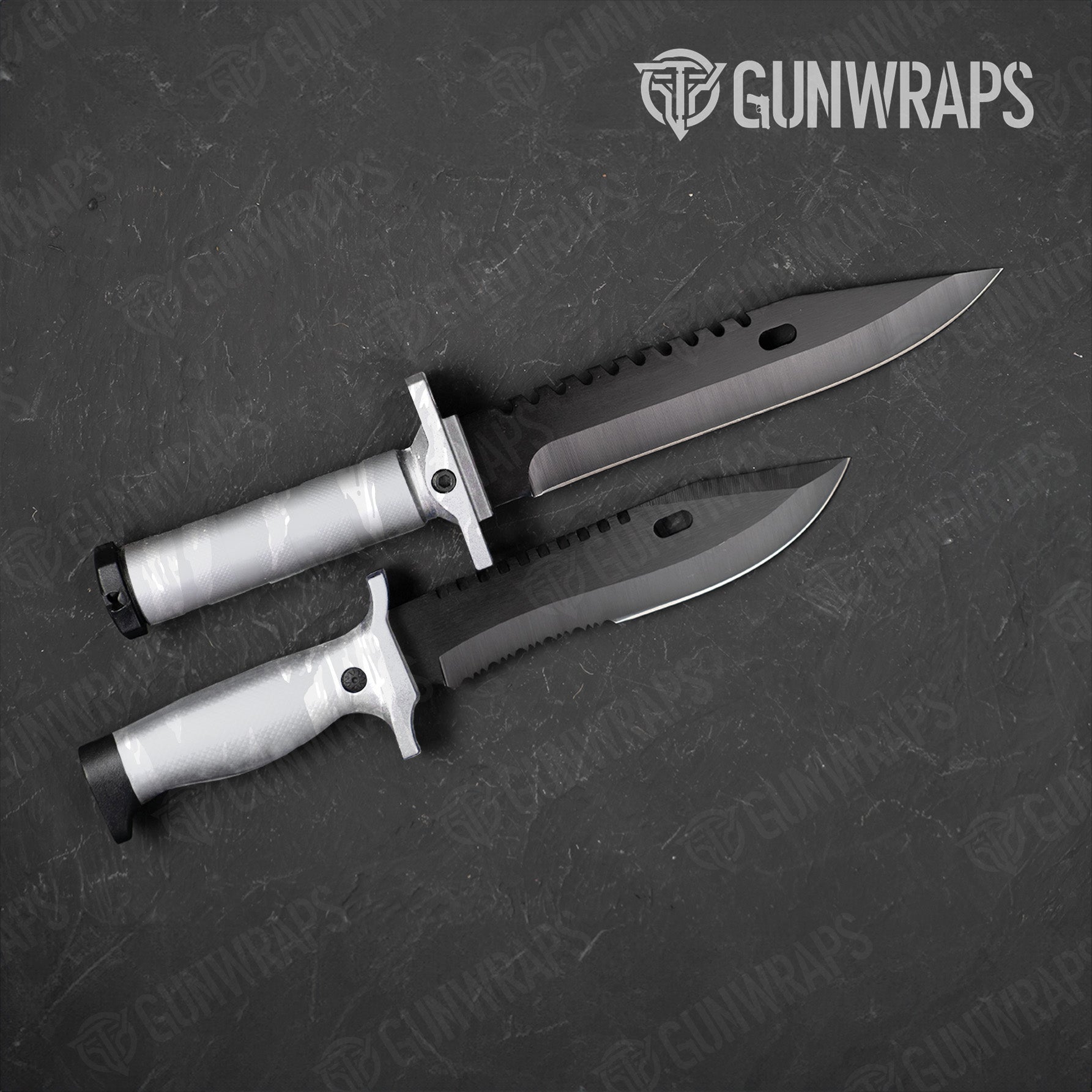 Knife Vietnam Tiger Stripe Elite White Gun Skin Vinyl Wrap