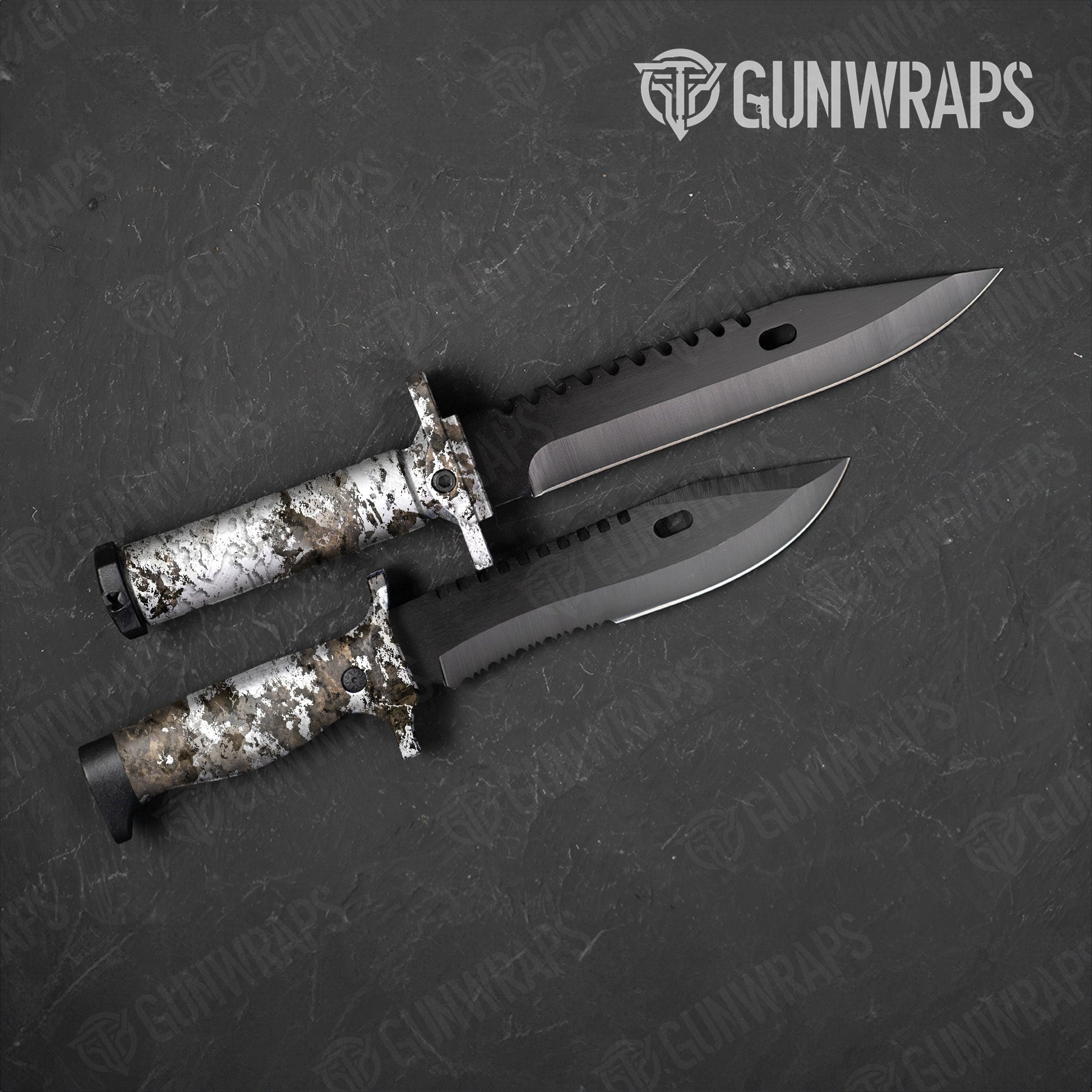 Knife Substrate Snowfall Camo Gear Skin Vinyl Wrap Film Fashion