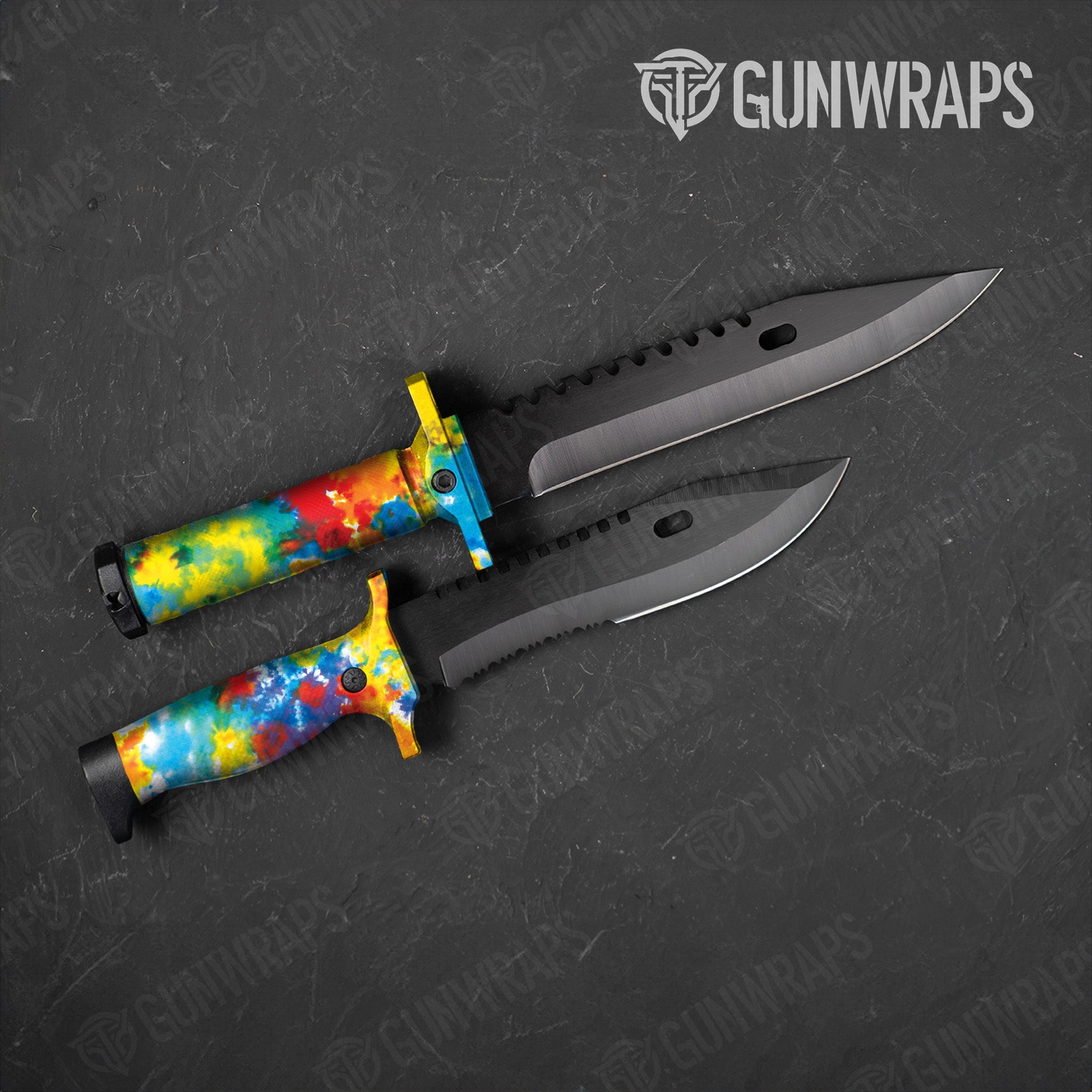 Knife Tie Dye Coral Reef Gear Skin Vinyl Wrap